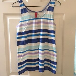 H&M striped blue and purple muscle tank NWT